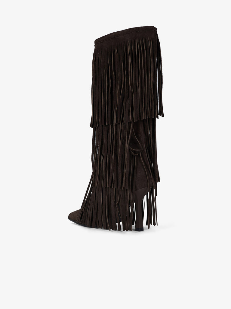 GISEL MOIRE stivali donna george camoscio marrone