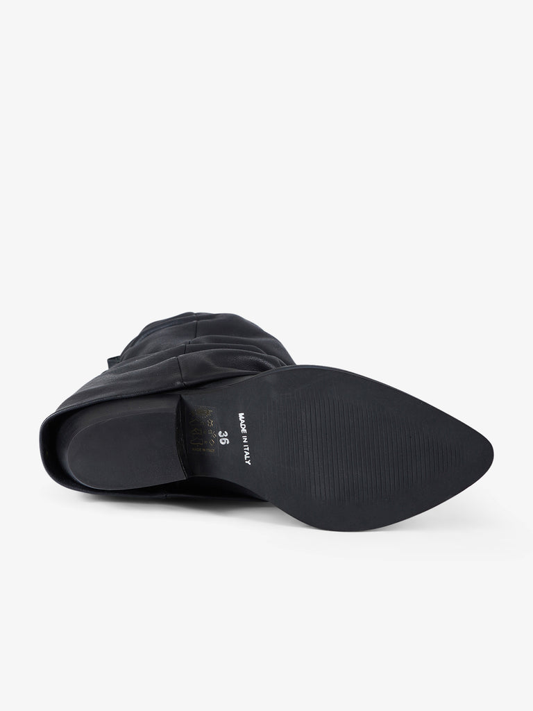 GISEL MOIRE stivali donna texani hunter pelle nero