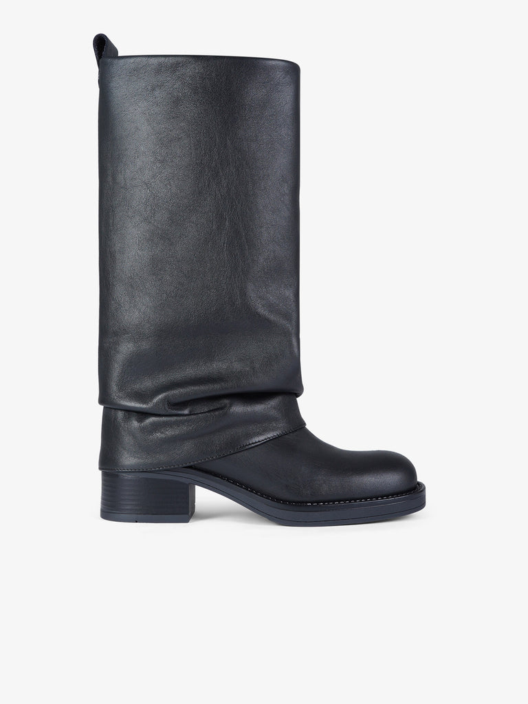 GISEL MOIRE stivali donna manchester pelle nero