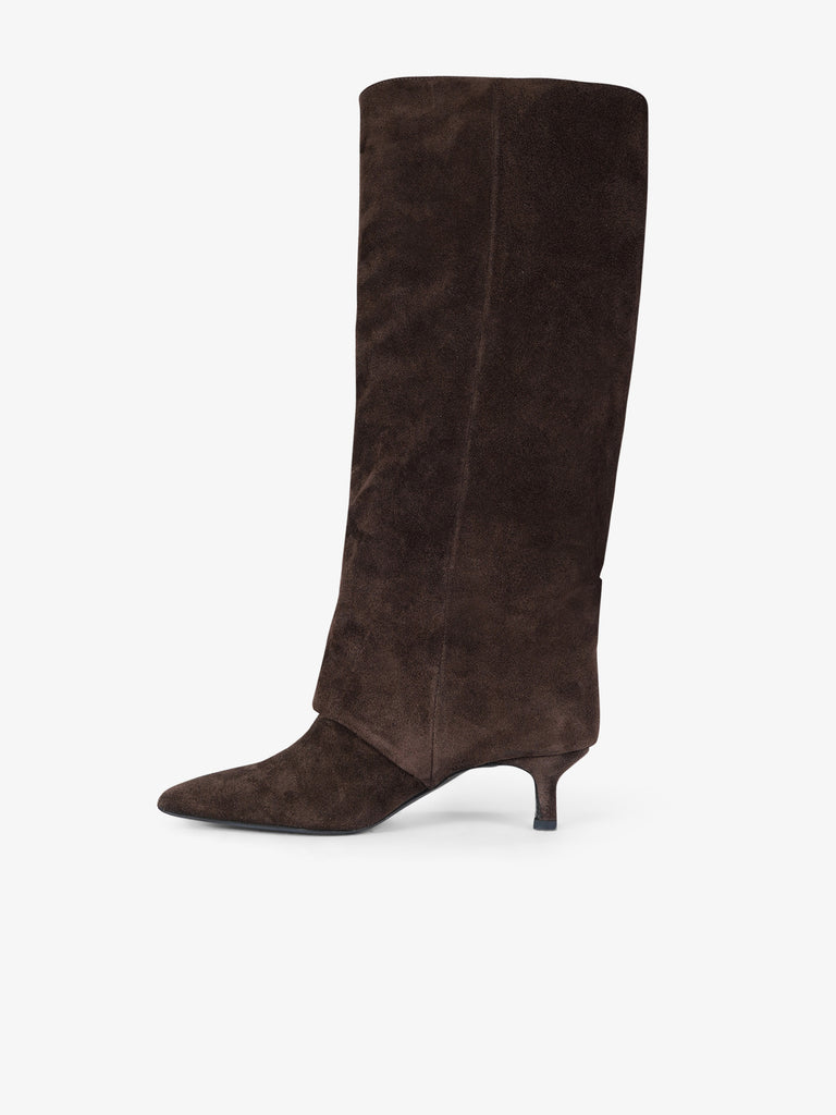 GISEL MOIRE stivali donna matilda camoscio marrone