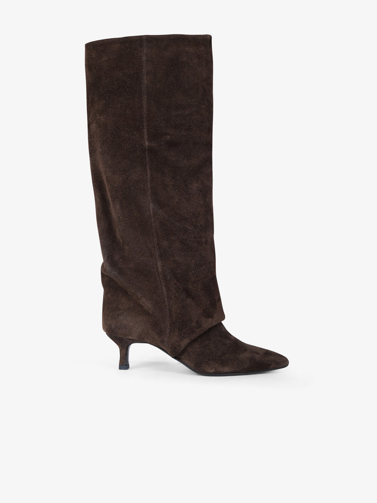GISEL MOIRE stivali donna matilda camoscio marrone