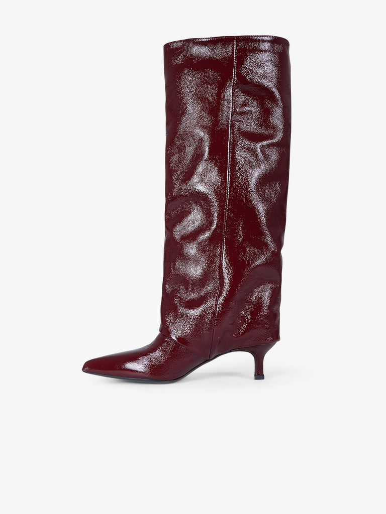 GISEL MOIRE stivali donna matilda pelle bordeaux