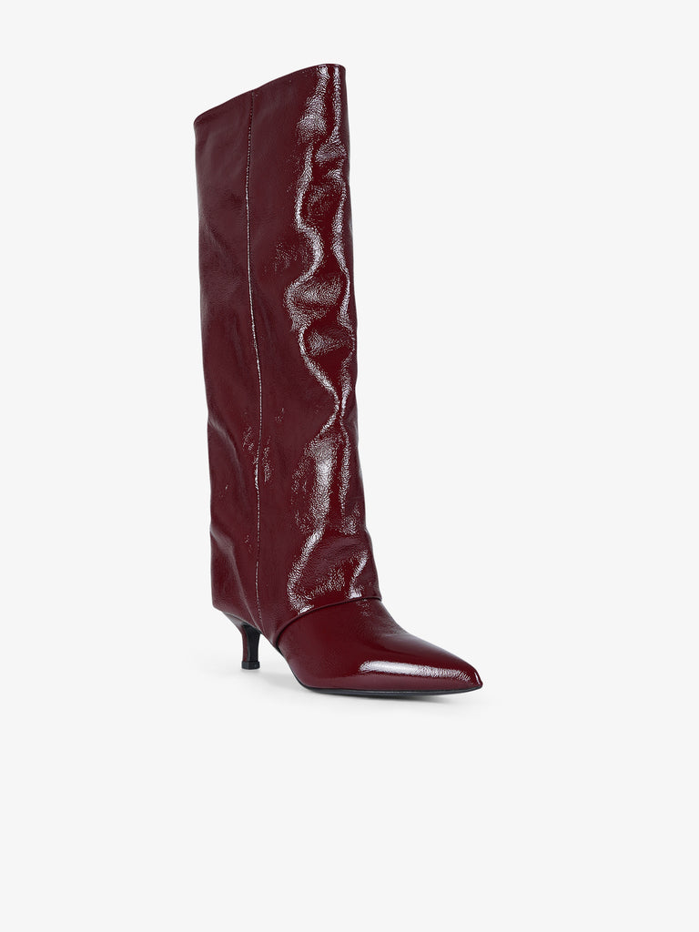 GISEL MOIRE stivali donna matilda pelle bordeaux