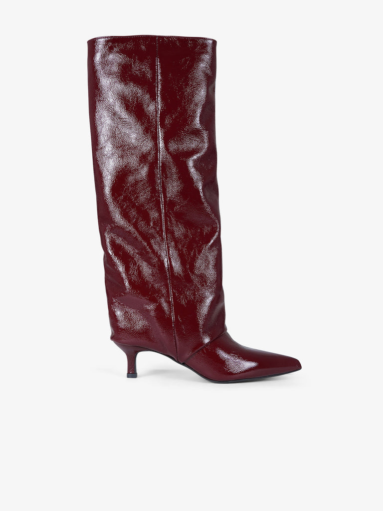 GISEL MOIRE stivali donna matilda pelle bordeaux