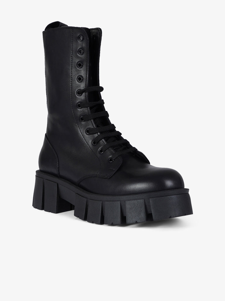 GISEL MOIRE stivaletti donna oslo pelle nero