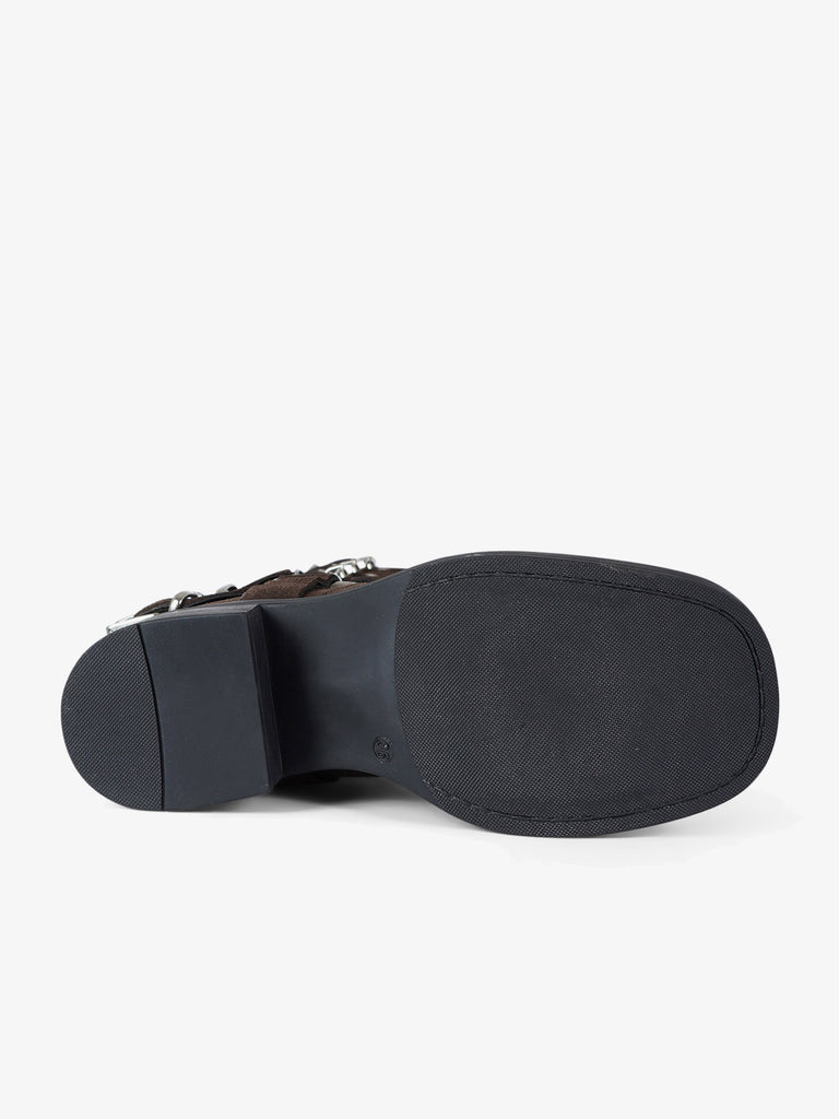 GISEL MOIRE stivali donna windsor suede marrone