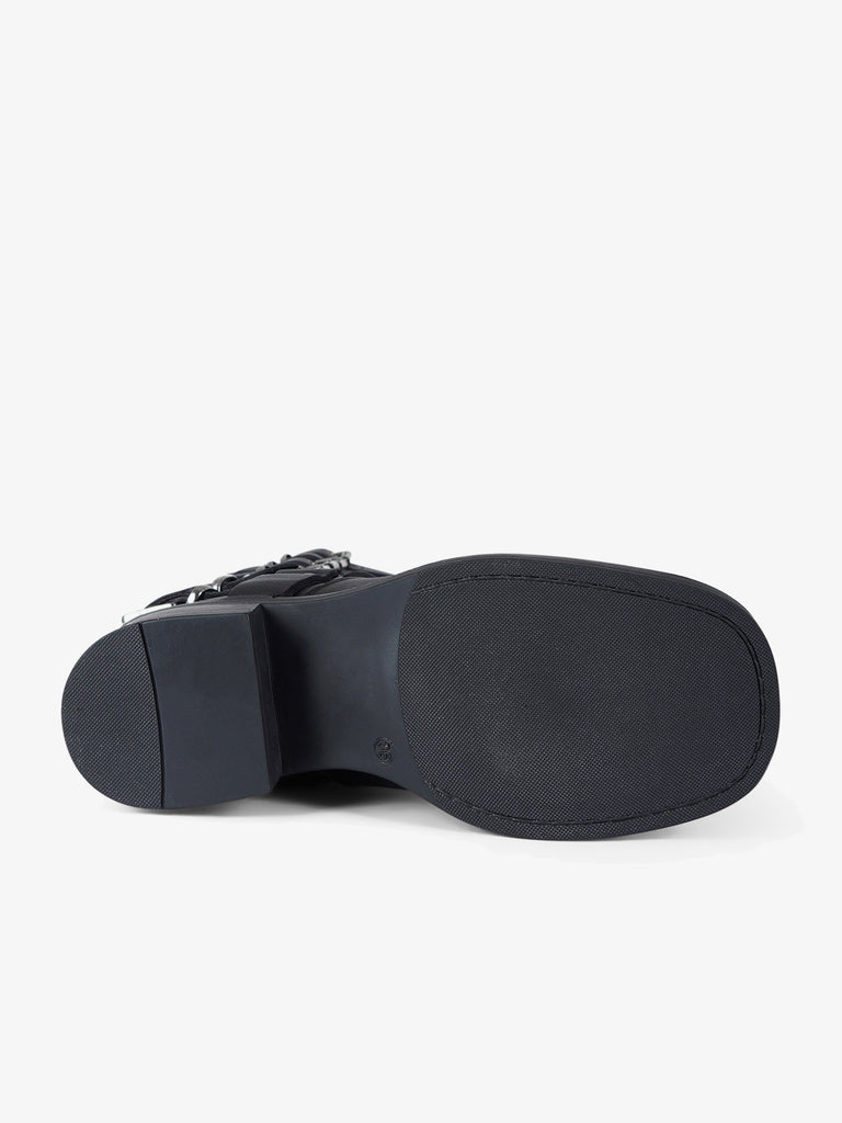 GISEL MOIRE stivali donna windsor pelle nero