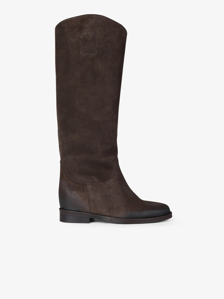 GISEL MOIRE stivali donna yasmin camoscio beige
