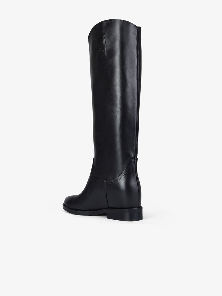 GISEL MOIRE stivali donna yasmin pelle nero