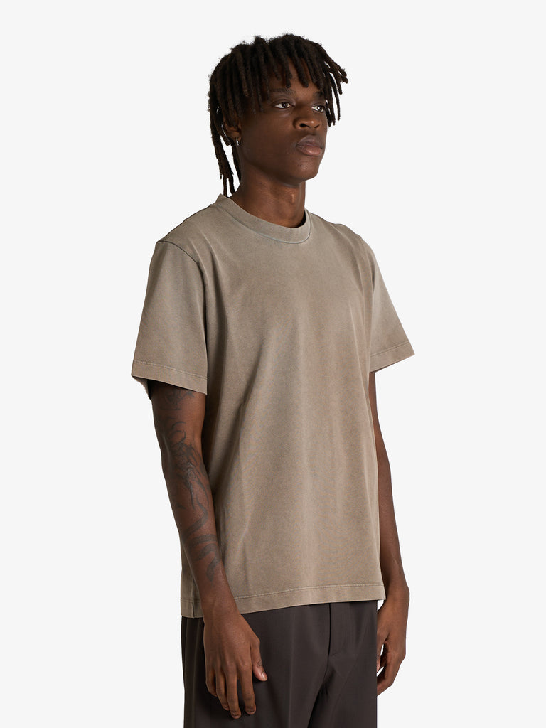GRIFONI t-shirt regolare uomo beige cotone