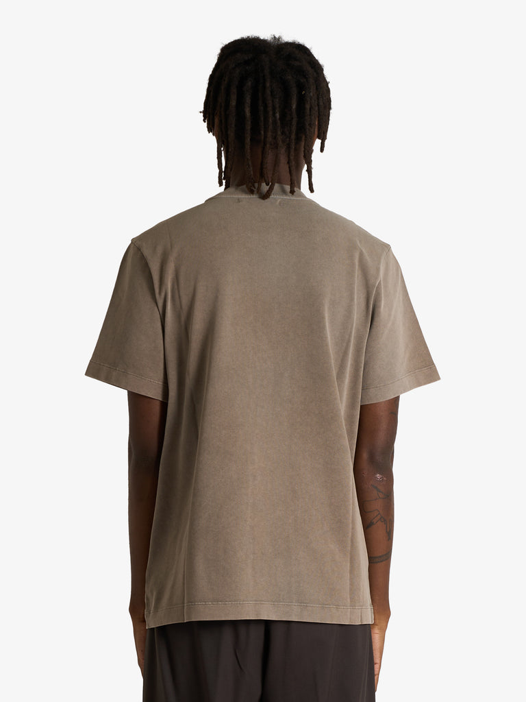 GRIFONI t-shirt regolare uomo beige cotone