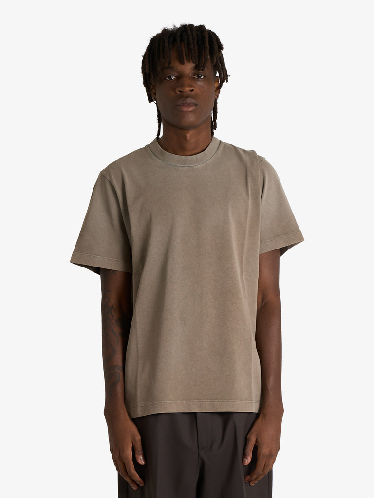 GRIFONI t-shirt regolare uomo beige cotone