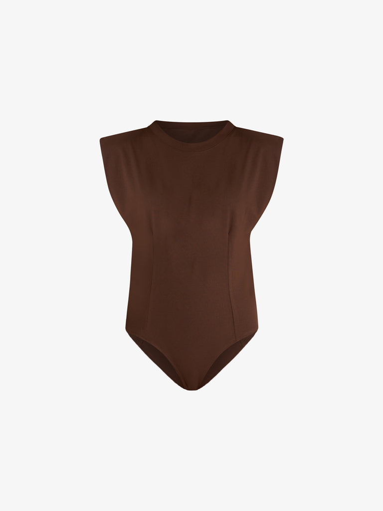 HAVE ONE body con spalline donna marrone viscosa