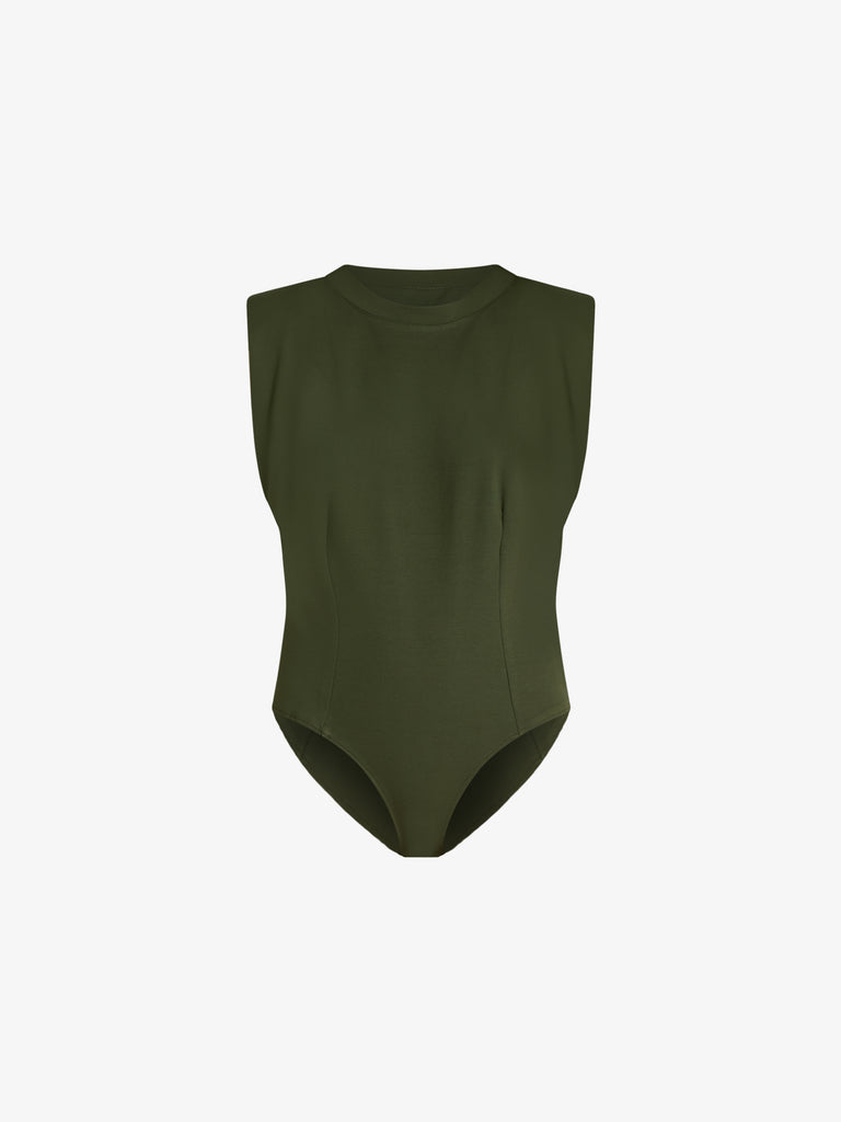 HAVE ONE body con spalline donna verde viscosa