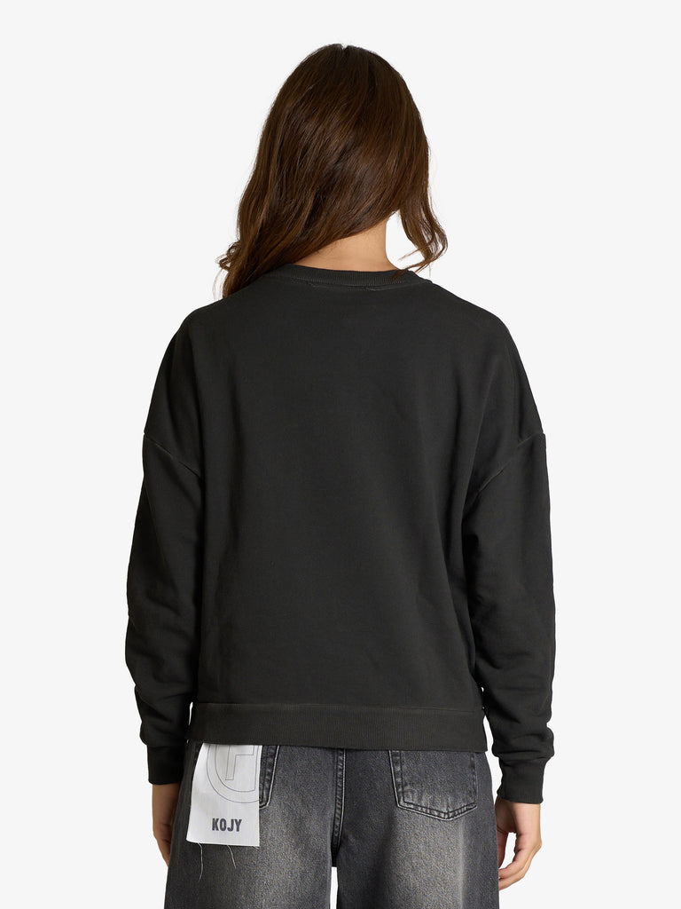 HAVE ONE felpa girocollo con stampa donna grigio cotone