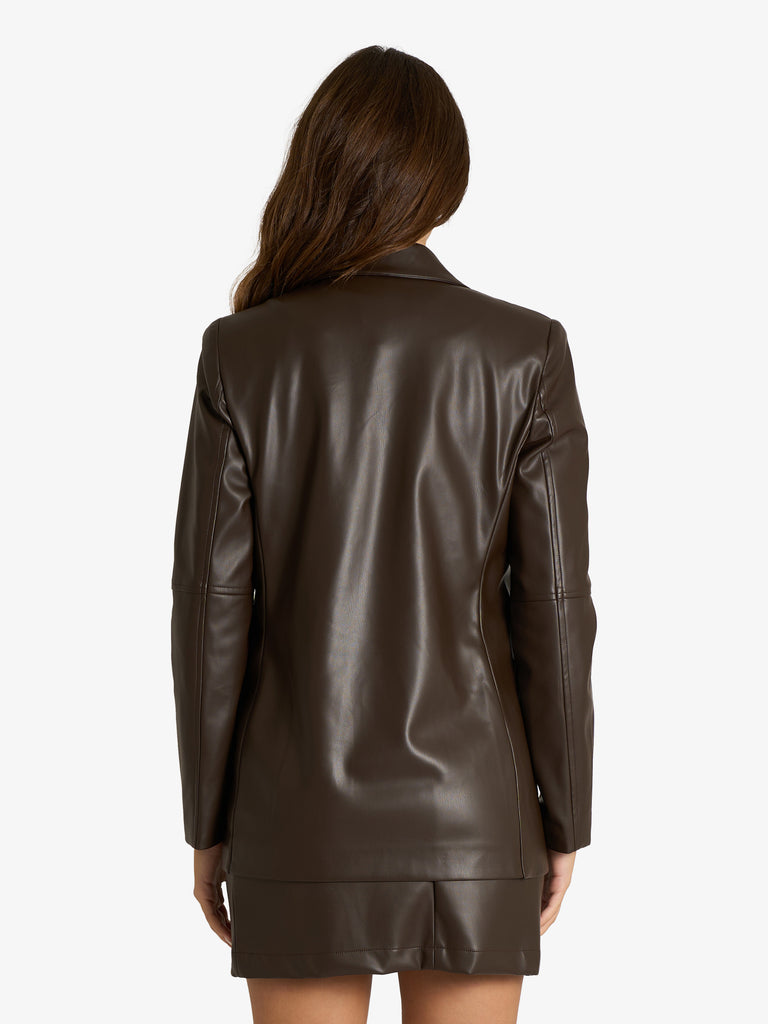 HAVE ONE giacca doppiopetto donna marrone