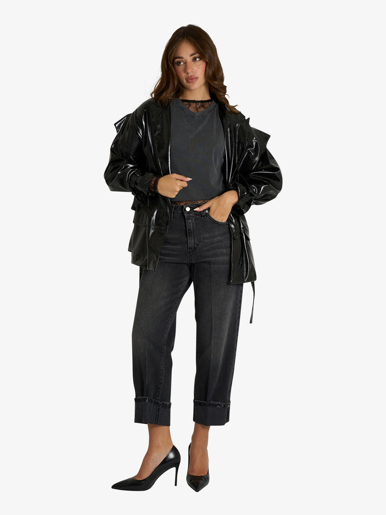 HAVE ONE jeans baggy mandy donna nero cotone