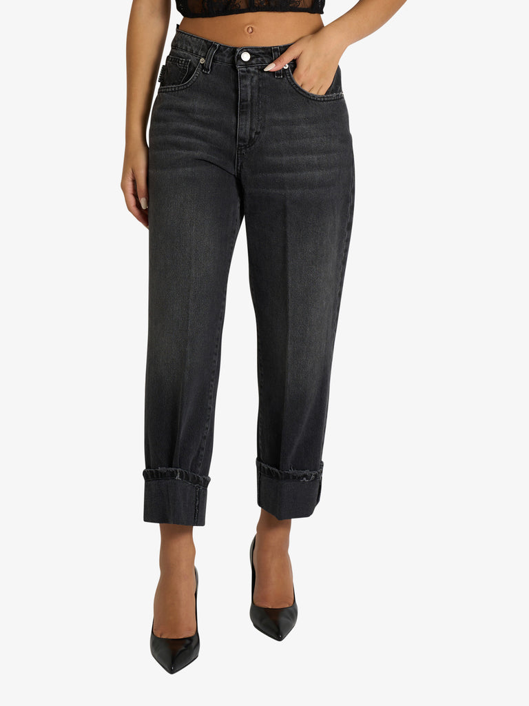 HAVE ONE jeans baggy mandy donna nero cotone