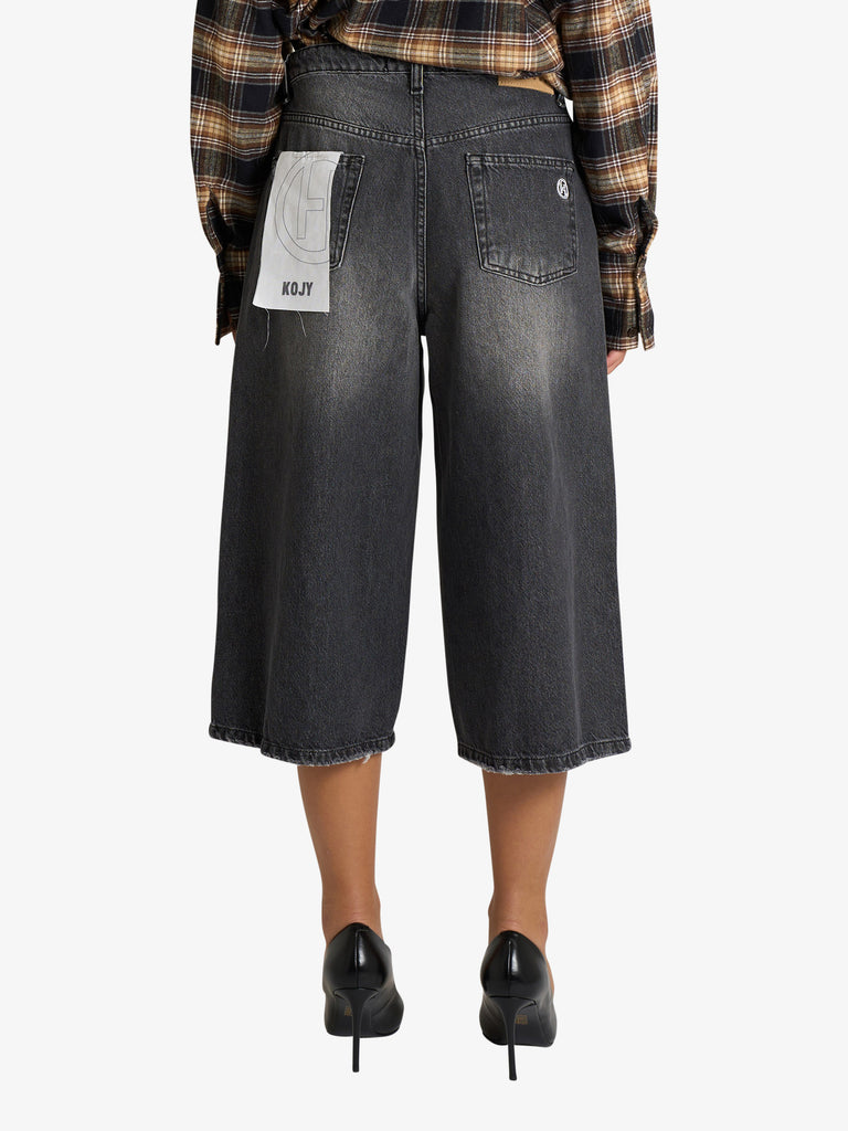 HAVE ONE jeans con cintura kojy donna nero cotone