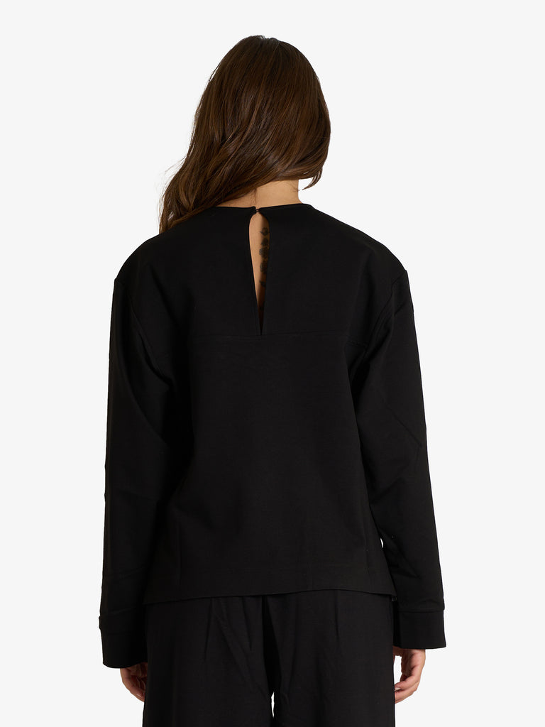 JIJIL blusa con cut-out donna nero