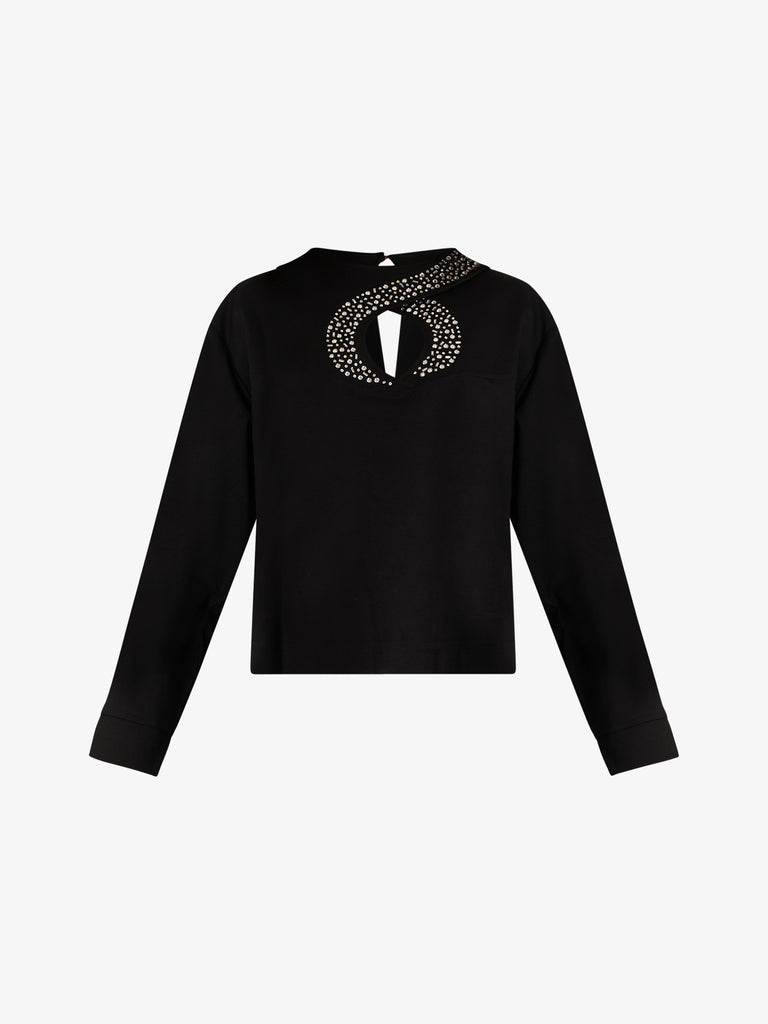 JIJIL blusa con cut-out donna nero