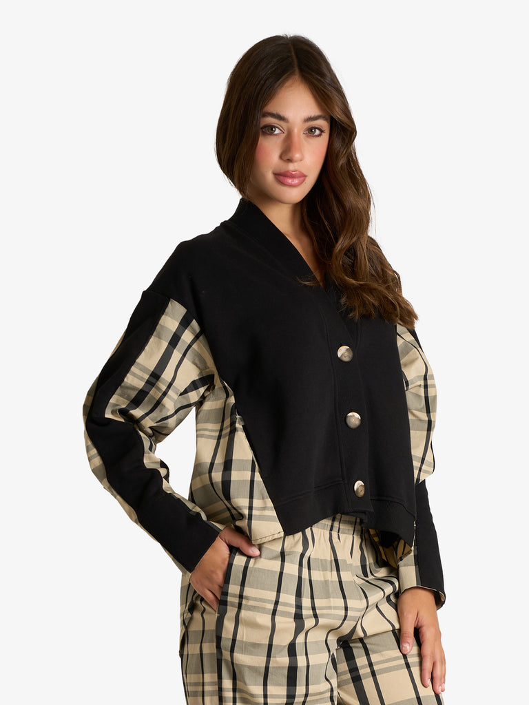JIJIL blazer asimmetrico donna nero cotone