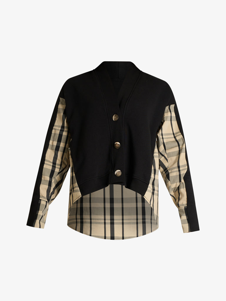 JIJIL blazer asimmetrico donna nero cotone