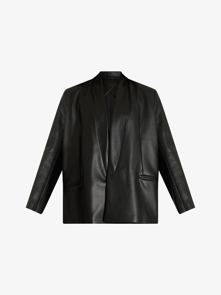 JIJIL blazer effetto pelle donna nero