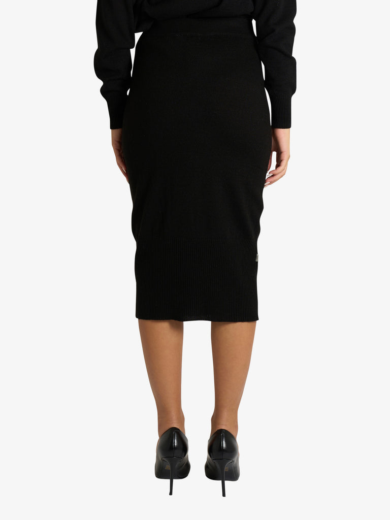 JIJIL gonna midi a tubino donna nero