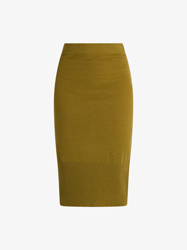 JIJIL gonna midi a tubino donna verde