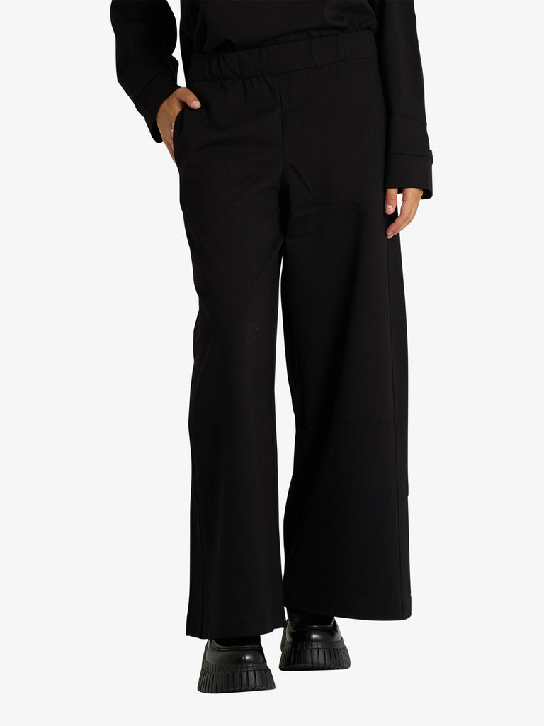 JIJIL pantalone a palazzo donna nero viscosa