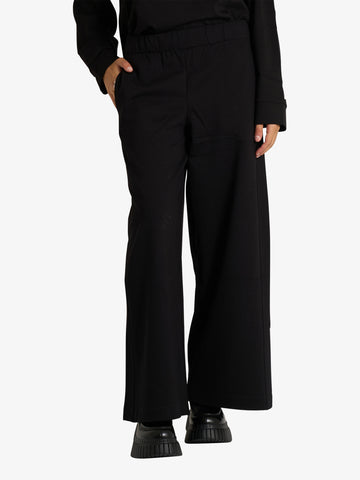 JIJIL pantalone a palazzo donna nero viscosa
