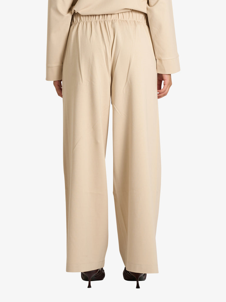 JIJIL pantalone a palazzo donna panna viscosa