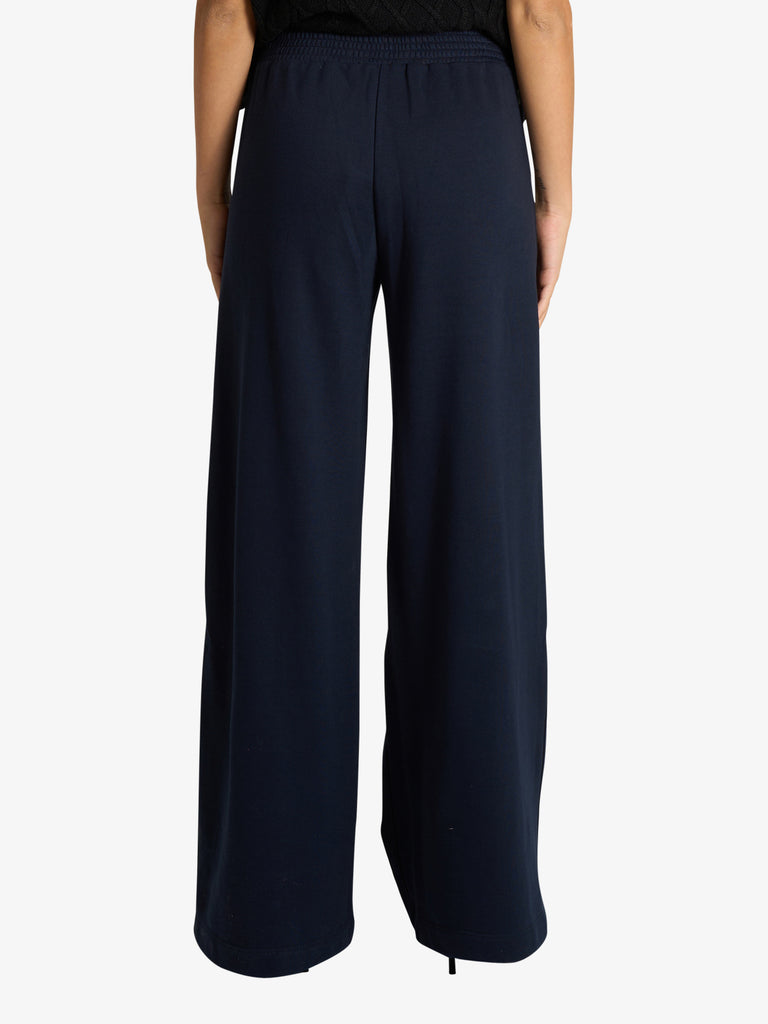 JIJIL pantalone in felpa con dettaglio log ricamato donna blu cotone