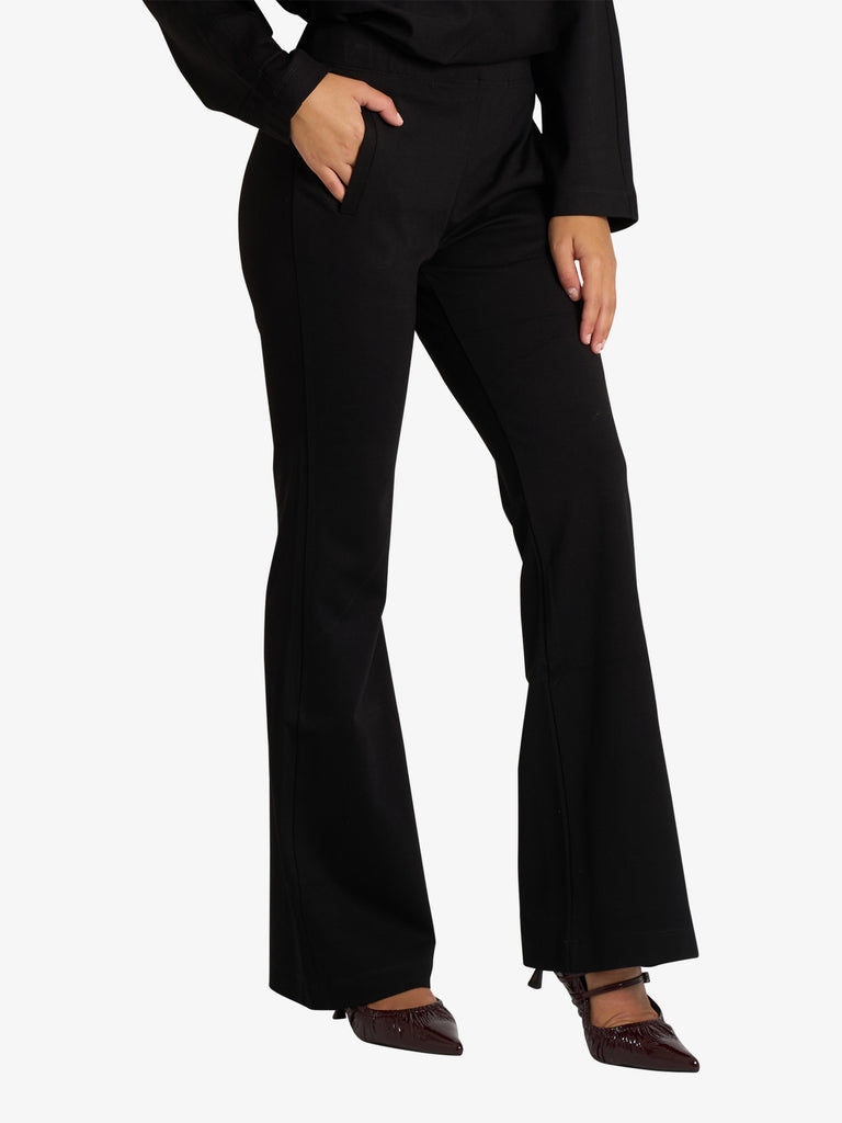 JIJIL pantalone flared donna nero viscosa