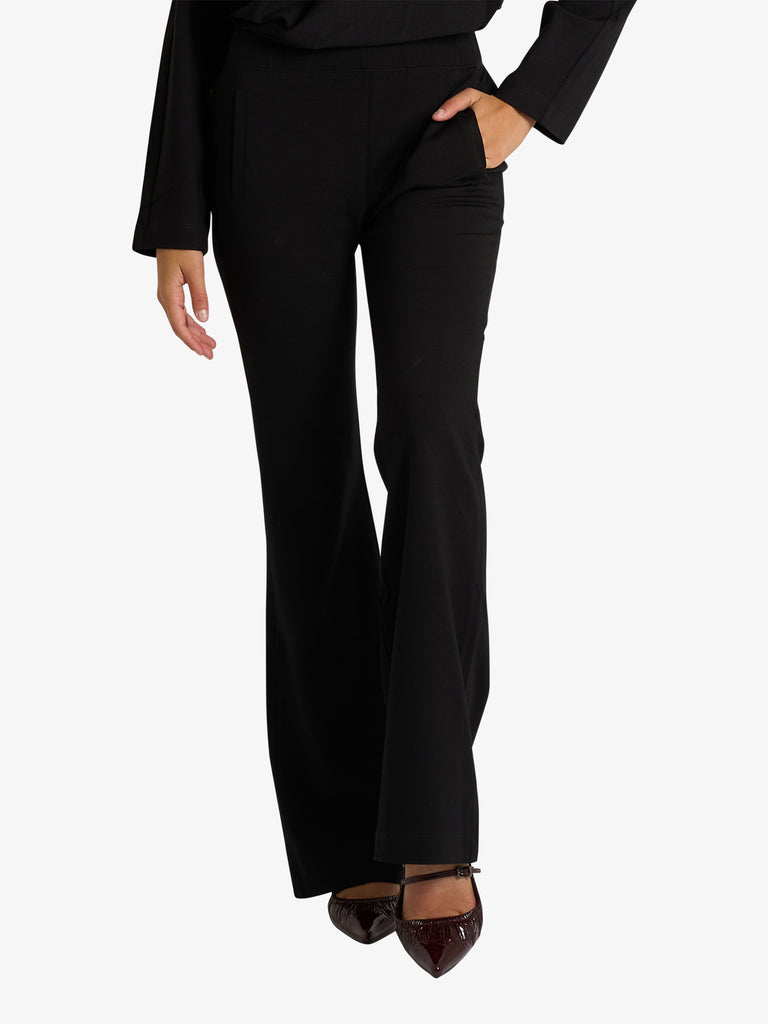 JIJIL pantalone flared donna nero viscosa