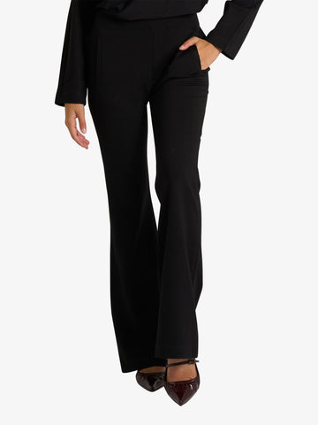 JIJIL pantalone flared donna nero viscosa