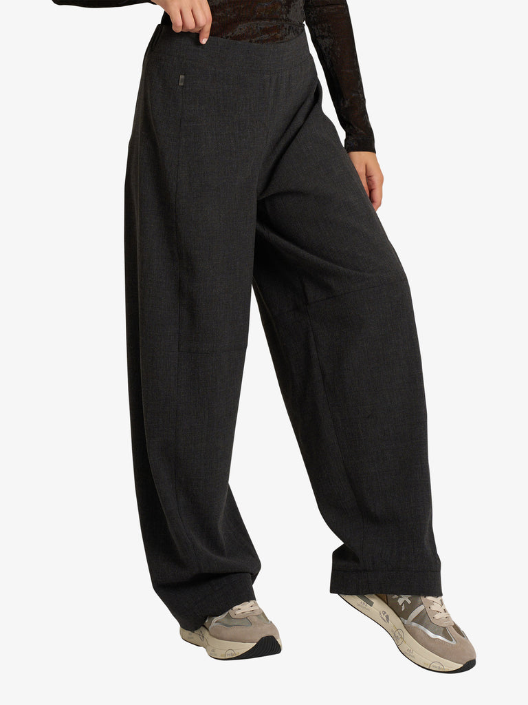 JIJIL pantalone morbido donna nero