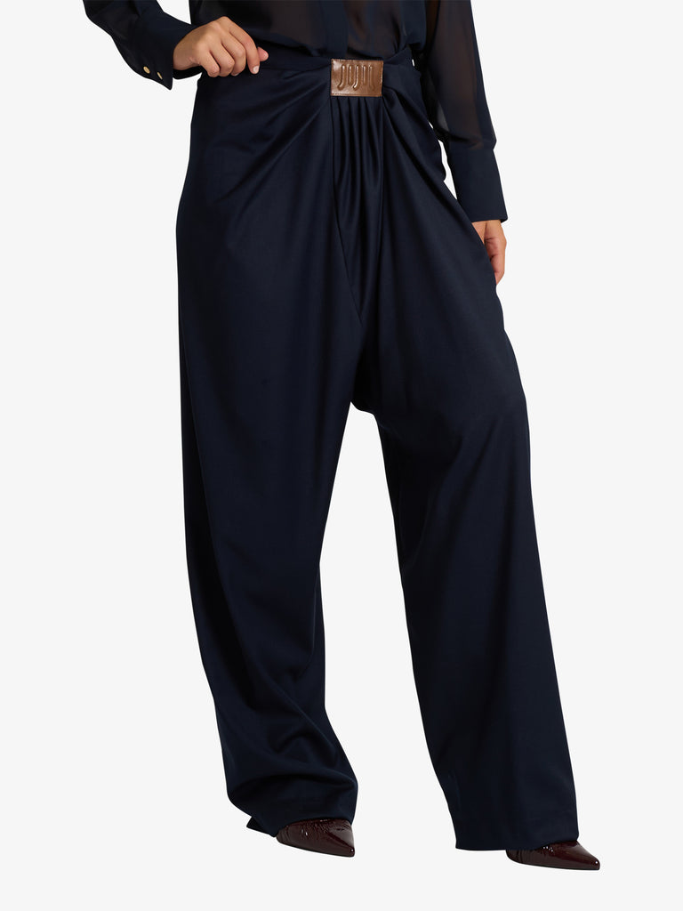 JIJIL pantalone con dettaglio logo donna blu