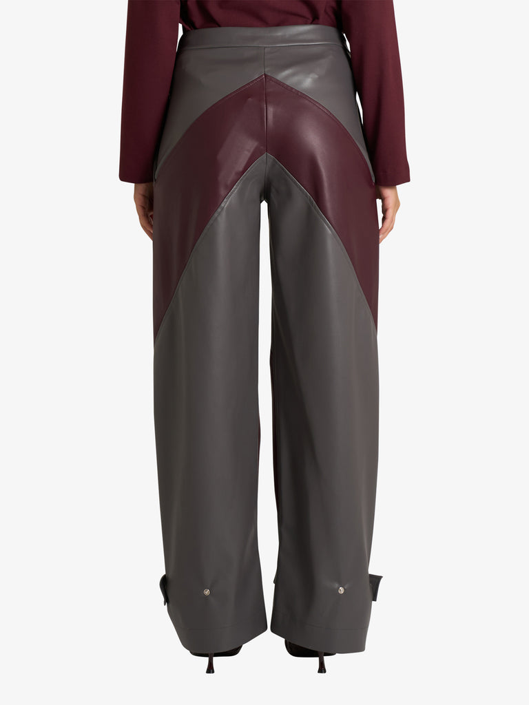 JIJIL pantalone con pannello geometrico donna grigio