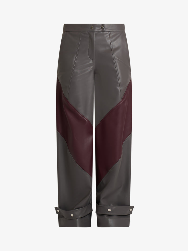 JIJIL pantalone con pannello geometrico donna grigio