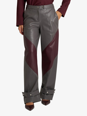 JIJIL pantalone con pannello geometrico donna grigio