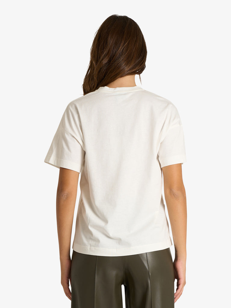 JIJIL t-shirt con applicazioni donna panna cotone