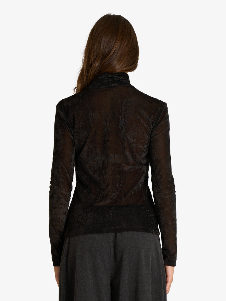 JIJIL maglia a maniche lunghe con collo alto donna nero