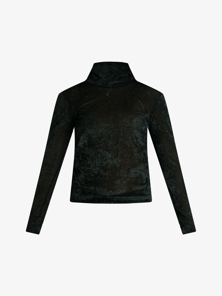 JIJIL maglia a maniche lunghe con collo alto donna nero