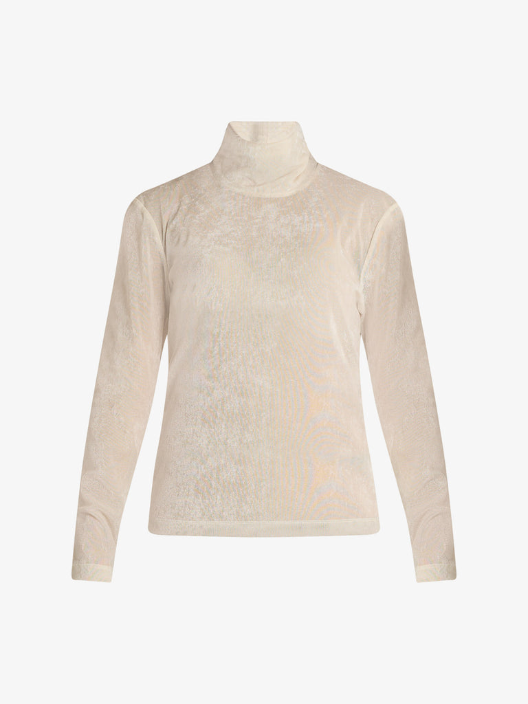 JIJIL maglia a maniche lunghe con collo alto donna panna