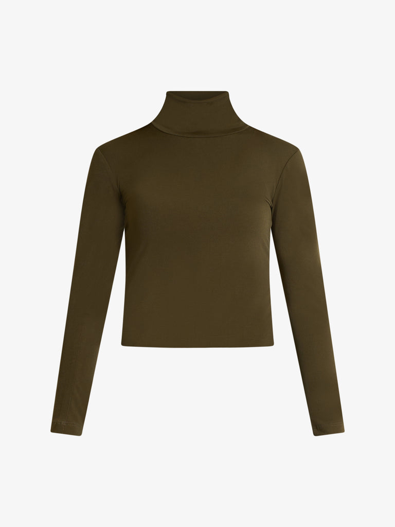 JIJIL t-shirt dolcevita a maniche lunghe donna verde