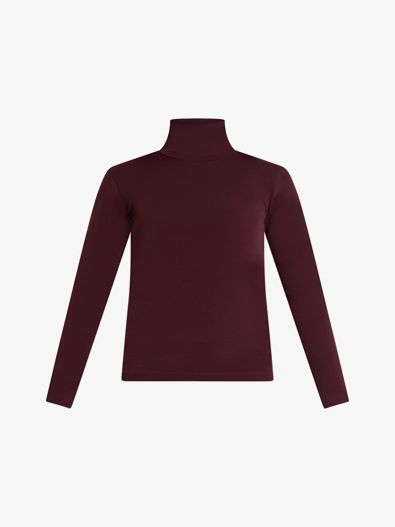 JIJIL t-shirt dolcevita a maniche lunghe donna bordeaux