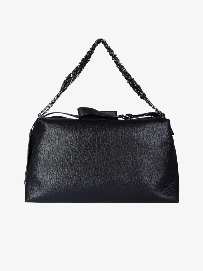 JOHN RICHMOND borsa a mano donna leten con finitura luminosa nero