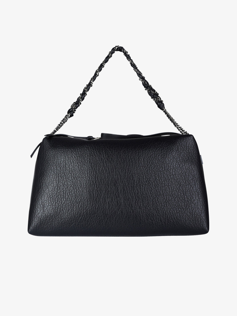 JOHN RICHMOND borsa a mano donna leten con finitura luminosa nero